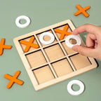 Montessori-Tic-Tac-Toe-Spiel aus Holz