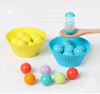 Montessori-Farbtabelle mit Perlen