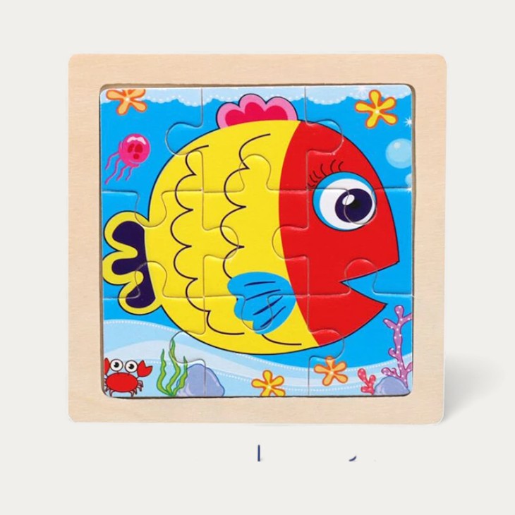 Montessori-Puzzle „Tiere“ aus Holz