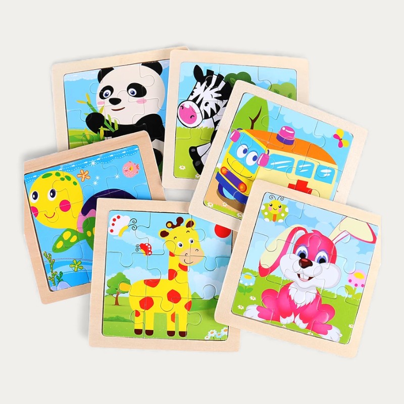 Montessori-Puzzle „Tiere“ aus Holz