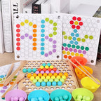 Montessori-Farbtabelle mit Perlen