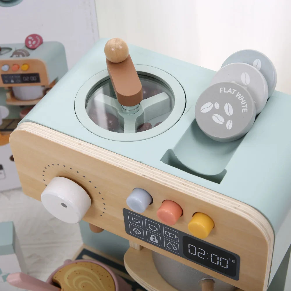 Montessori-Kaffeemaschine aus Holz
