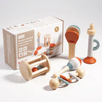 Montessori-Set mit Musikinstrumenten aus Holz