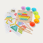 Montessori-Farbtabelle mit Perlen