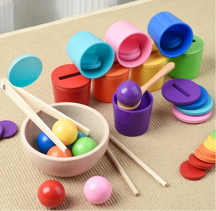 Montessori-Set zum Sortieren und Zählen