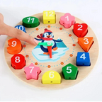 Montessori-Pinguin-Wanduhr