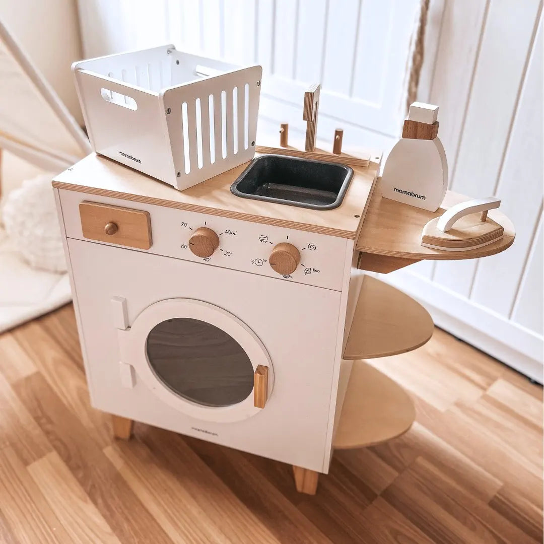 Montessori-Waschmaschine aus Holz