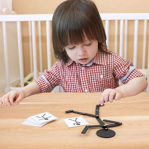 Bewegliche Montessori-Holzpuppe