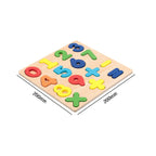 Montessori-Holzpuzzle – Buchstaben, Zahlen und Formen
