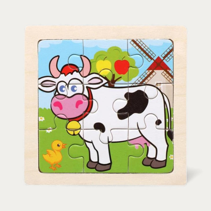 Montessori-Puzzle „Tiere“ aus Holz