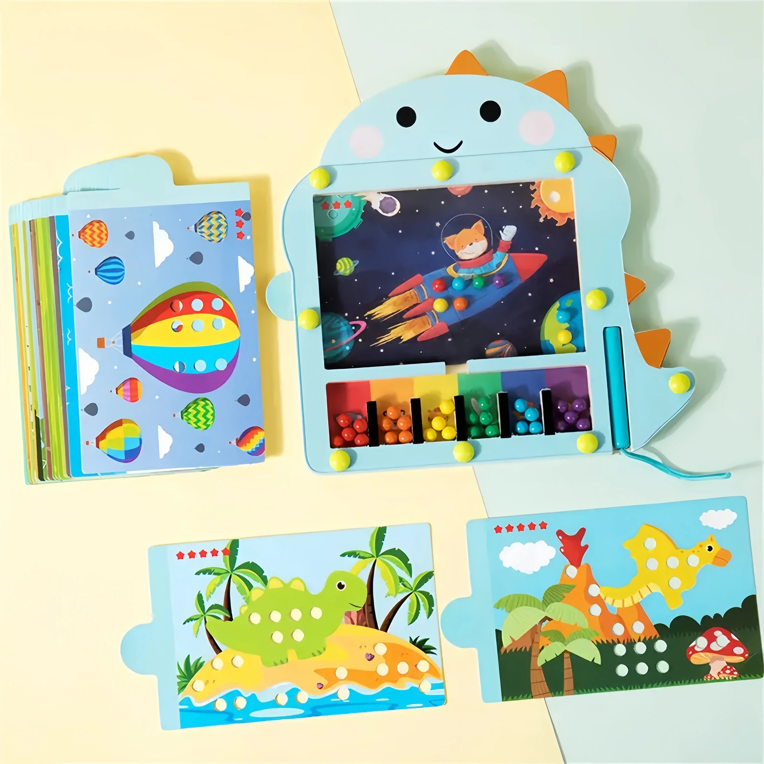 Montessori-Magnet-Dinosaurier-Spiel