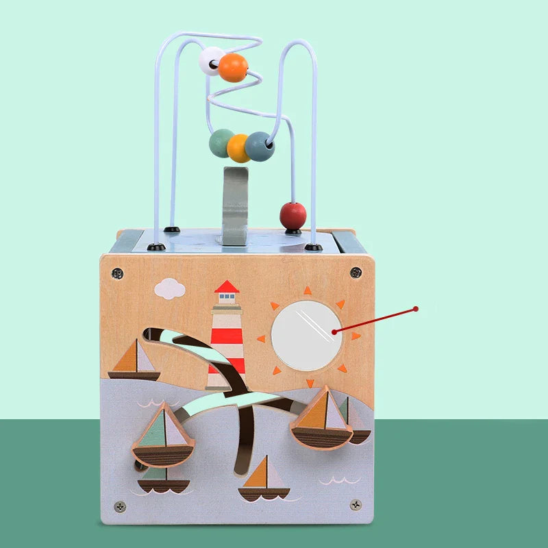 Montessori-Aktivitätswürfel aus Holz