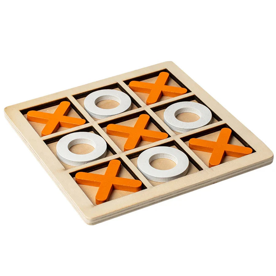 Montessori-Tic-Tac-Toe-Spiel aus Holz