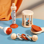 Montessori-Set mit Musikinstrumenten aus Holz