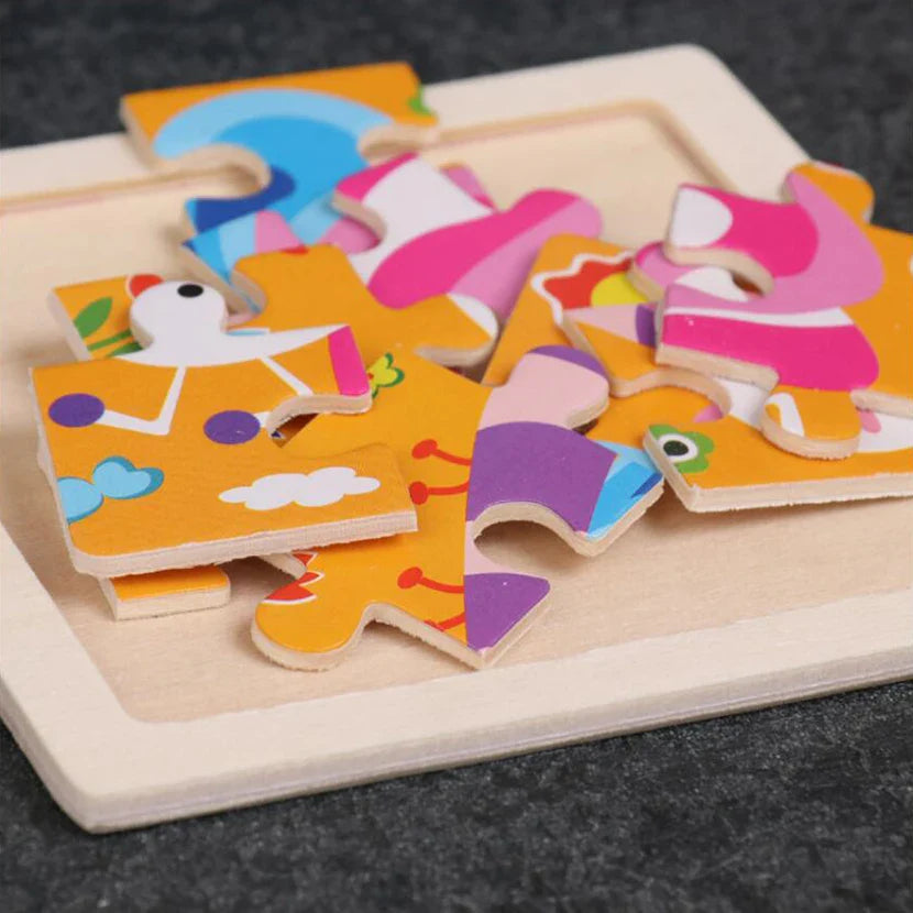 Montessori-Puzzle „Tiere“ aus Holz