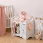 Montessori-Puppenbett mit Stauraum und Kleiderschrank