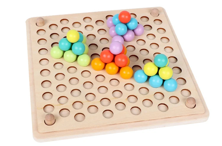 Montessori-Farbtabelle mit Perlen