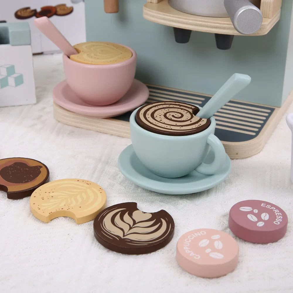 Montessori-Kaffeemaschine aus Holz