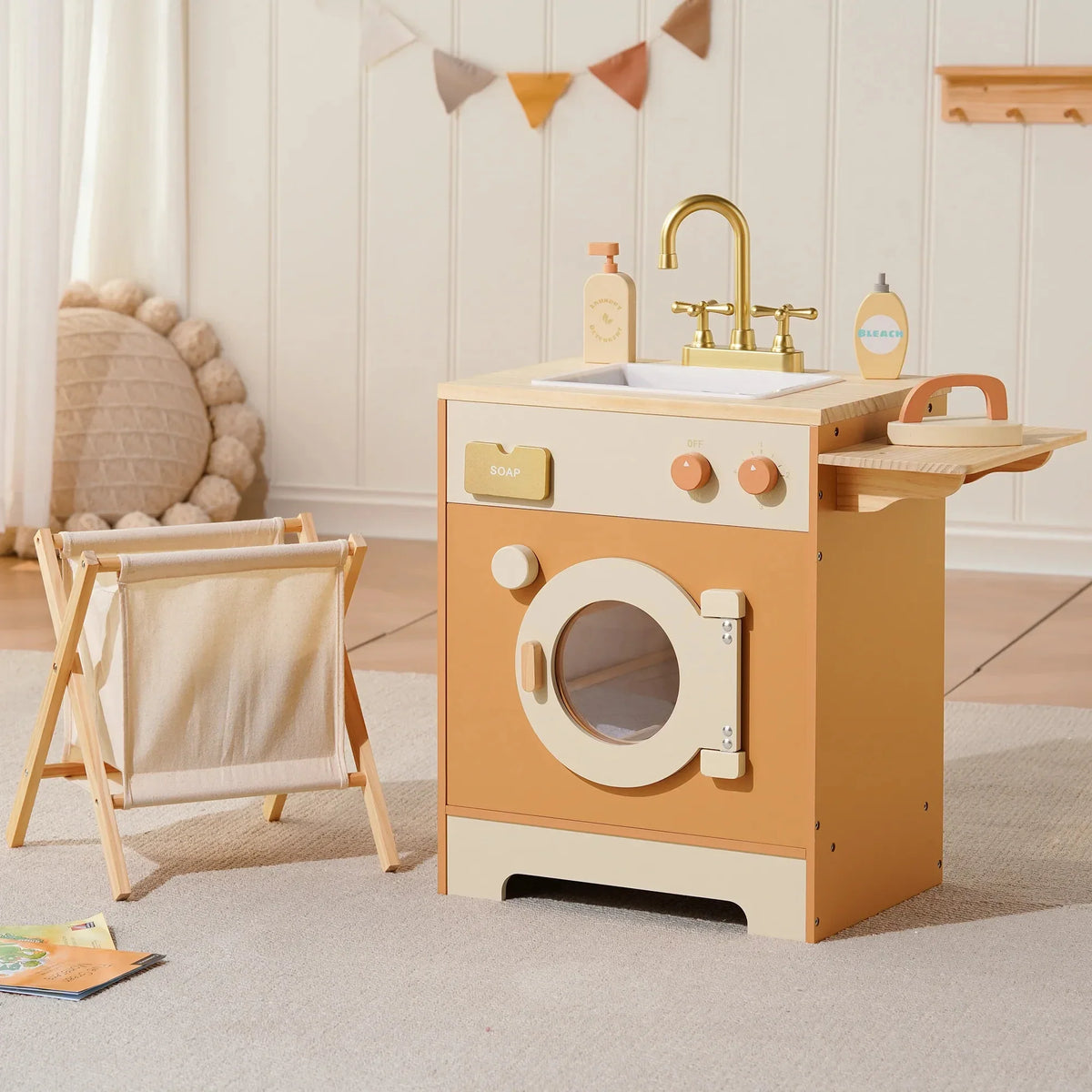 Multifunktionales Montessori-Spielmöbel aus Holz für Kinder