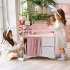 Montessori-Puppenbett mit Stauraum und Kleiderschrank