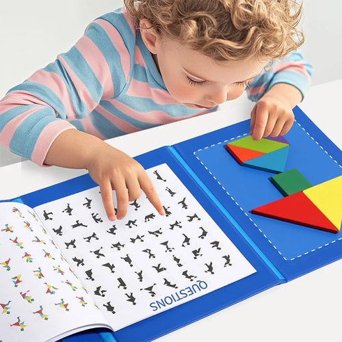 Magnetisches Tangram-Montessori-Buch