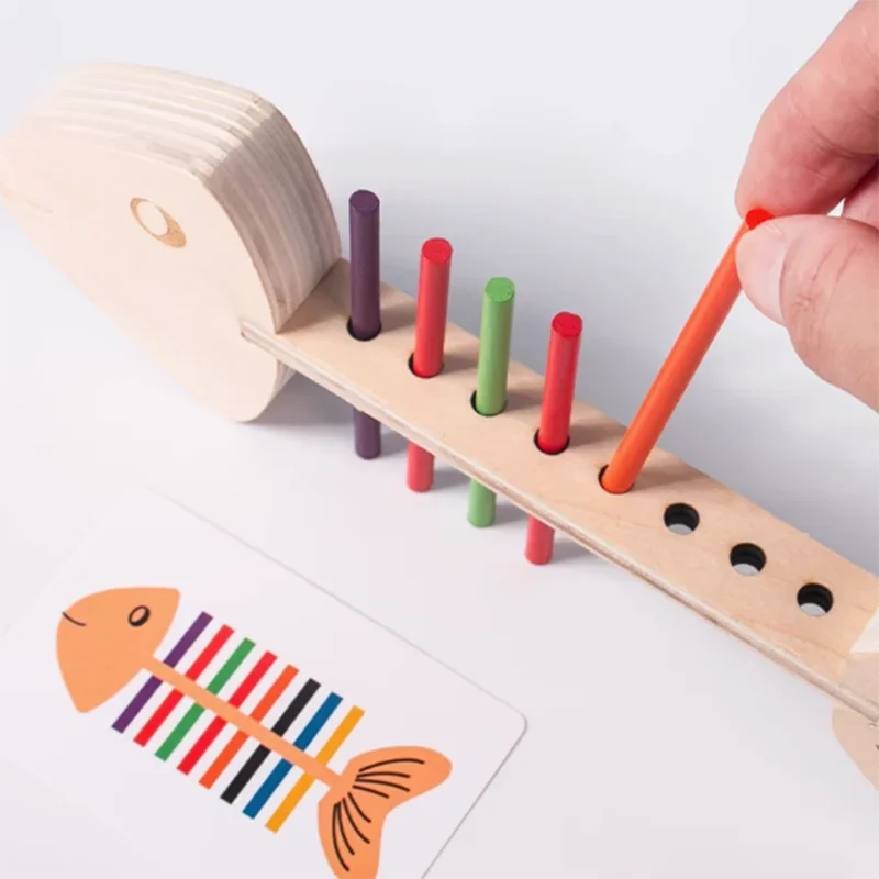 Montessori-Puzzle aus Fischknochen