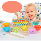 Montessori-Farbtabelle mit Perlen