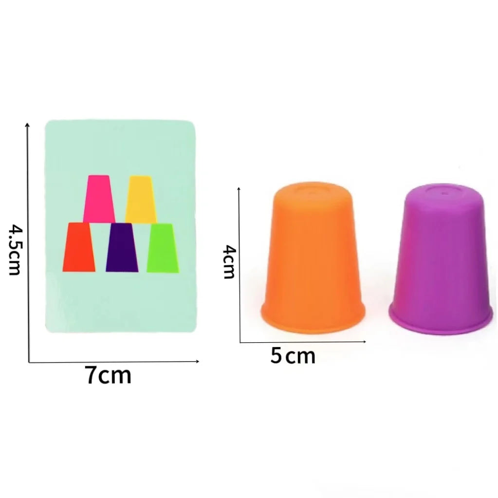 Montessori-Becher-Sortierspiel