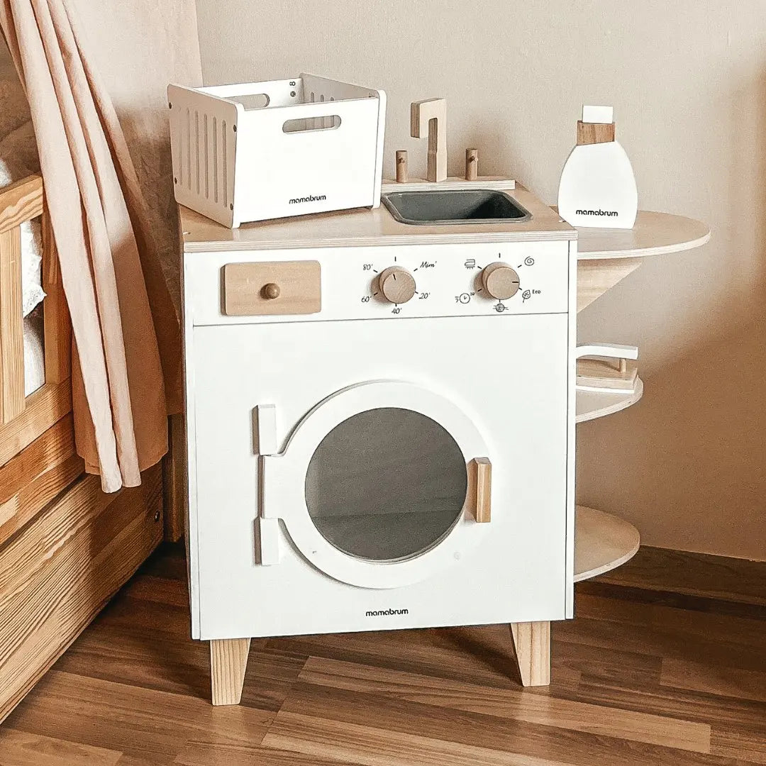 Montessori-Waschmaschine aus Holz