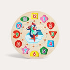 Montessori-Pinguin-Wanduhr