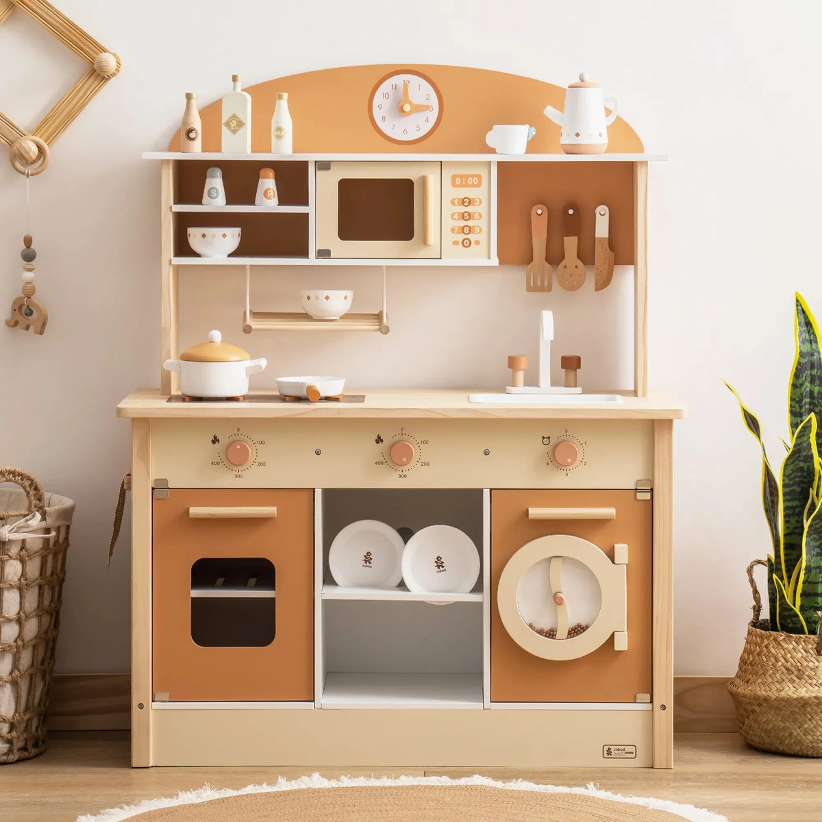 Multifunktionales Montessori-Spielmöbel aus Holz für Kinder