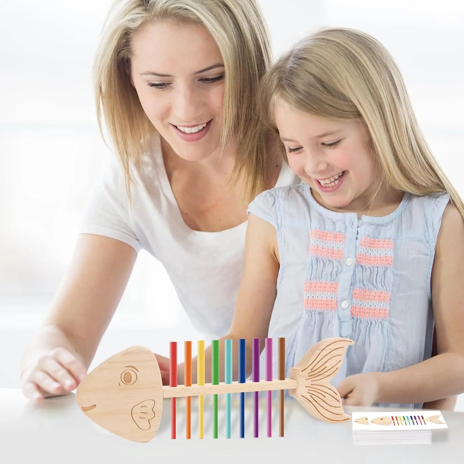Montessori-Puzzle aus Fischknochen