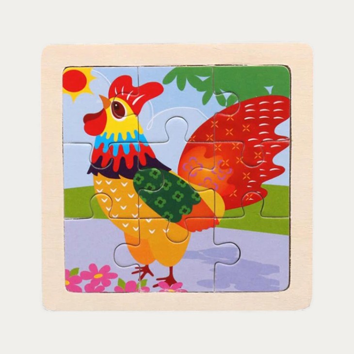 Montessori-Puzzle „Tiere“ aus Holz