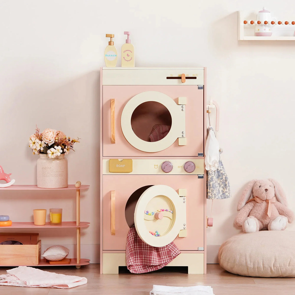 Multifunktionales Montessori-Möbelstück aus Holz für Kinder