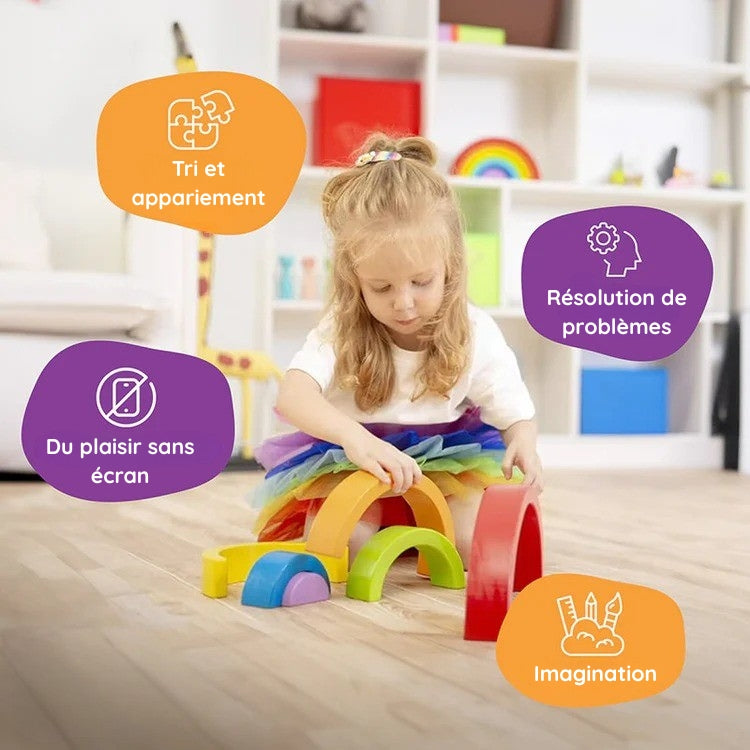 Arc-en-ciel et Bonhommes Montessori