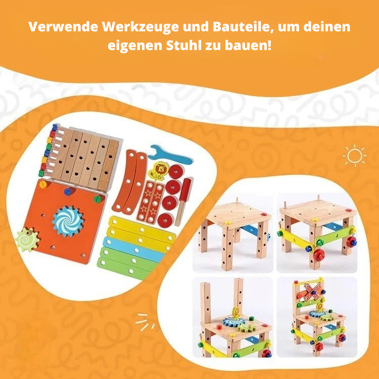 Ein lustiger Montessori-Stuhl zum Selberbauen