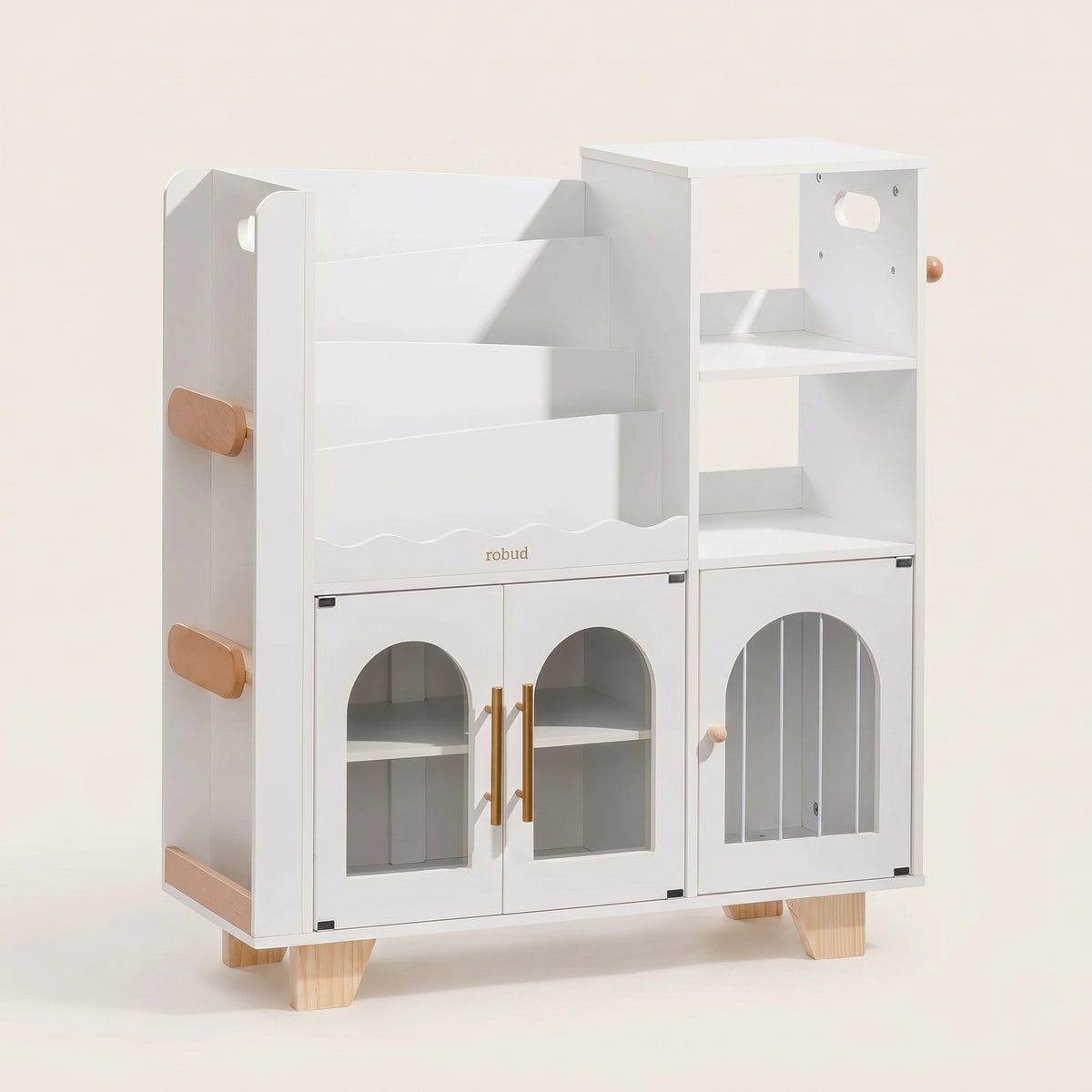 Montessori-Bücherregal aus Holz
