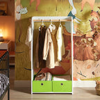 Offener Kinderschrank mit weißen Tilda Kids Boxen
