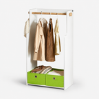 Offener Kinderschrank mit weißen Tilda Kids Boxen