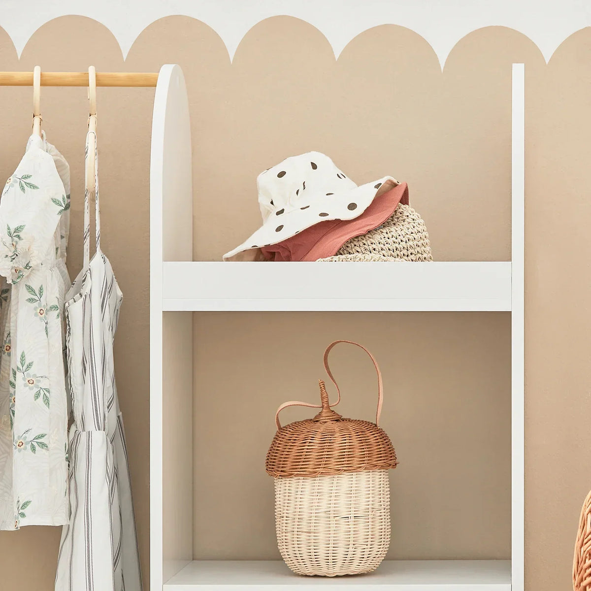 Offener Kinderkleiderschrank aus Holz Tilda Kids