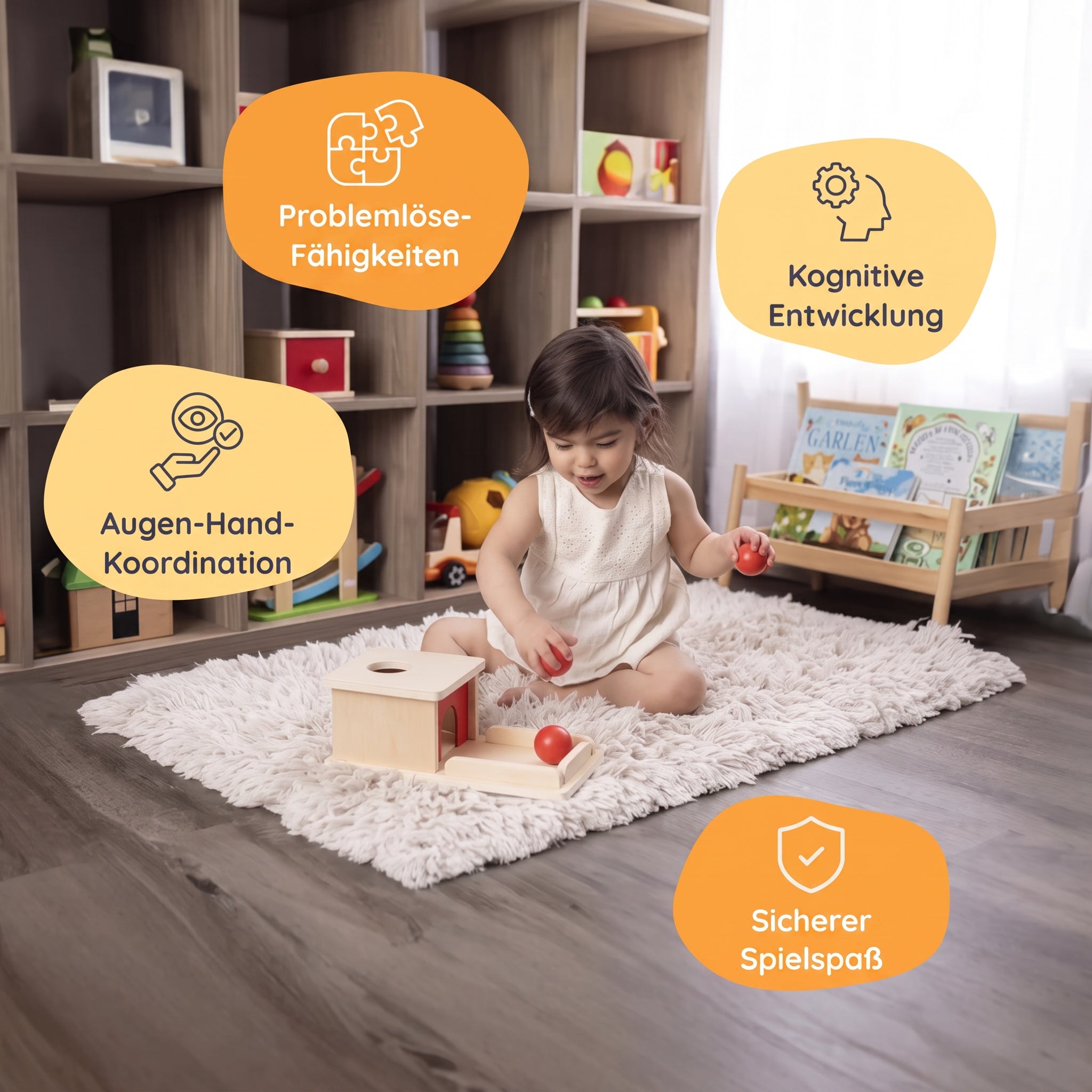 Montessori-Box zum Thema Objektbeständigkeit