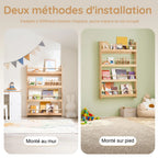 Kinderbibliothek 4 Ebenen Holz 80x118 Lilla Kids