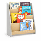 Kinderbibliothek 4 Ebenen Zeitschriftenhalter grau Lilla Kids