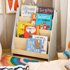 Kinderbibliothek 4 Ebenen Zeitschriftenhalter grau Lilla Kids
