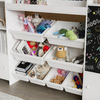 Weißes Kinderregal mit Stauraum und Tafelfläche Tilda Kids