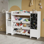 Weißes Kinderregal mit Stauraum und Tafelfläche Tilda Kids