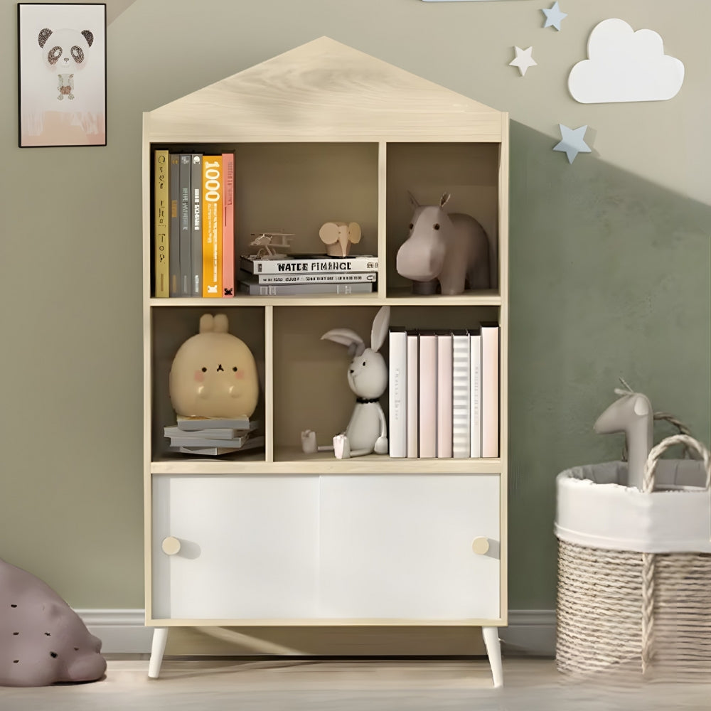 Kinder-Holzregal Haus mit Schiebetüren Tilda Kids
