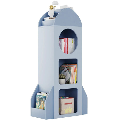 Kinderbücherei Rakete Blau 120cm