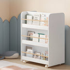 Mobile Kinderbibliothek mit Rädern und Fächern Tilda Kids