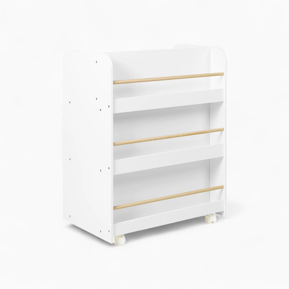 Mobile Kinderbibliothek mit Rädern und Fächern Tilda Kids
